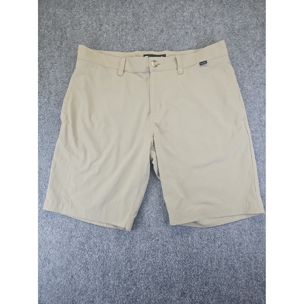 Travis Mathew Mens 34  Performance Golf Shorts Khaki Lightweight Casual 1834